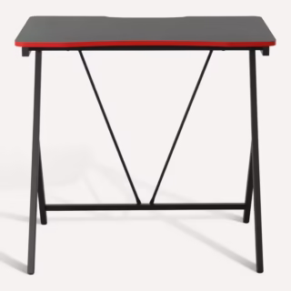 Bureau de gamer rouge et noir